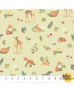 Woodland Babes: Animals Green - Northcott Fabrics dp27169-72 