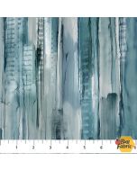 City Harbor: Stripe Medium Blue Multi - Northcott Fabrics dp27579-45