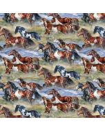 Wild and Free: Running Horses - Northcott Fabric dp27602-72
