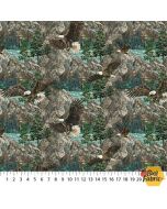 Eagle Pass: Eagle Scenic Blue Multi - Northcott Fabric dp27672-44