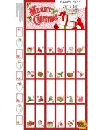 Vintage Christmas: Advent Calendar Panel (2/3 yard) - Northcott Fabric dp28163-10