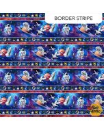 Space Odyssey: Border Dark Blue - Northcott Fabrics dp28433-48