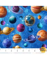 Space Odyssey: Planets Medium Blue - Northcott Fabrics dp28435-46