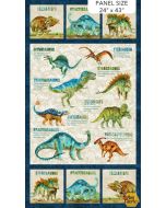 Dino Roar: Dinosaur Panel (2/3 yard) - Northcott Fabrics dp28460-12