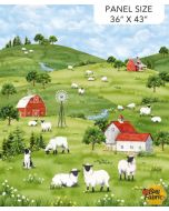 Counting Sheep: Farm Panel (1 yard) - Northcott Fabrics dp28470-74 