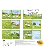 Counting Sheep: Farm Book Panel (1 yard) - Northcott Fabrics dp28477-74 