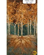 Rooted: Rooted Panel Teal Multi (2/3 yard) -- Northcott Fabrics dp28765-69