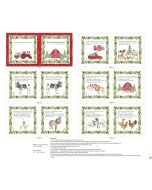 Barnyard Christmas: Book Panel (1 yard) - Northcott Fabrics dp28810-10 