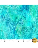 Coral Reef: Coral Texture Turquoise Multi - Northcott Fabric dp28881-66 