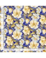 Lumiere: Night Floral Field Blue - Timeless Treasures Fabrics fleur-cd4354 blue - presale June/July