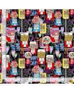 Sugar Rush: Gumball Machine Candy -- Timeless Treasures Food-cd1773 black