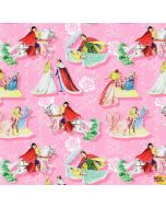 Disney Storybooks: Cinderella Pink -- Four Seasons/David Textiles bw 0178-0c-1