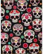 Sugar Skulls: Sugar Skulls Black - Timeless Treasures Fabrics fun-c4139 black