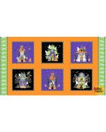 Here We Glow: Large Blocks - sold by 2/3 yard repeat (Glow in the Dark) -- Henry Glass Fabrics 9544g-93