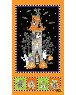 Here We Glow: Halloween Panel -  2/3 yard (Glow in the Dark) -- Henry Glass Fabrics 9545pg-93