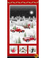 The Tradition II: Trucks in the Forest Panel (2/3 yard) -- Henry Glass Fabrics 9732p-88