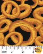 Tail Gating: Onion Rings Black - Kanvas 5545-12 - 1.75 yards remaining