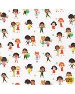 Bright Days: Girls Playing Bright -- Robert Kaufman aak-20598-195 bright