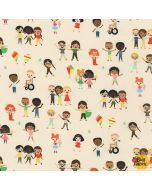 Bright Days: Boys and Girls Natural -- Robert Kaufman aak-20599-14 natural