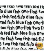 Dr. Seuss One Fish Two Fish: Words White - Robert Kaufman ade-16330-1 white