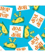 Dr. Seuss Hop on Pop: Words Blue - Robert Kaufman ade-17014-4 blue