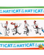 Dr. Seuss The Cat in the Hat: Border Stripe Celebration - Robert Kaufman ade-18199-203 celebration