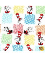 Dr. Seuss The Cat in the Hat: Checkerboard Multi - Robert Kaufman ade-19063-205 multi