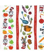 Seuss Chef: Cooking Border -- Robert Kaufman ade-20391-1 white