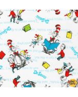 Dr. Seuss The Cat in the Hat: Tossed - Robert Kaufman ade-72586-1 white 