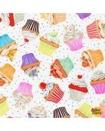 Sweet Tooth: Cupcakes Sweet -- Robert Kaufman amkd-19824-287 - 3 yards 6" remaining