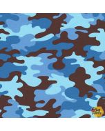 Camo: Camouflage Blue -- Robert Kaufman Fabric srk-20272-4 blue