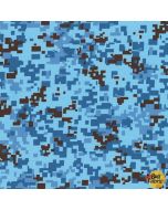 Camo: Digitized Camo Blue -- Robert Kaufman Fabric srk-20273-4 blue