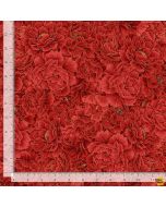 Kyoto Garden: Packed Metallic Asian Florals Red -- Timeless Treasures Fabrics kyoto-cm1670 red