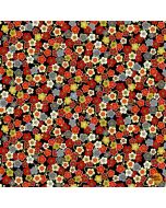 Lotus Garden: Cherry Blossom Metallic Black - Timeless Treasures Fabric lotus-cm3666 black