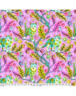 Tabby Road Deja Vu Tula Pink: Club Kitty Electroberry MINKY - FreeSpirit Fabrics mktp004.electroberry