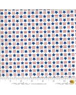 America Beautiful: Stars Stripes White -- Moda Fabrics 19987-12 