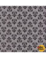 Spooky Delights: Damask Ash Grey - Moda Fabrics 2904-14 - 1 yard 29" remaining
