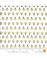 Dwell in Possibility: Tiny Bouquets Ivory (Metallic) -- Moda Fabrics 48314-19m - 1 yard 2" remaining