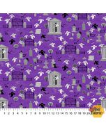 Ghoultide Greetings: Ghosts Purple -- Northcott Fabrics 10019-84
