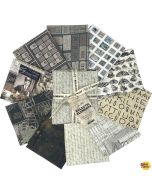 Eclectic Elements Palette by Tim Holtz: Charcoal FQ Bundle (10 FQ's) - FreeSpirit Fabrics fb4fqth.charcoal