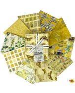 Eclectic Elements Palette by Tim Holtz: Yellow Fat Quarter Bundle (10 FQ's) - FreeSpirit Fabrics fb4fqth.yellow