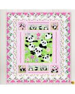 Panda Party: Better Together Quilt Kit Pink - SusyBee Fabrics pandaBetterpink 