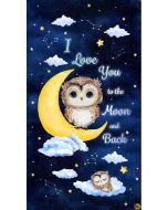 Owl Always Love You: Panel (2/3 yard) - Timeless Treasures Fabric panel-cd3241 navy