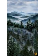 Nature: Misty Mountain Panel (2/3 yard) - Timeless Treasures Fabric panel-cd3527 multi