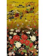 Lotus Garden: Lotus Garden Panel (2/3 yard) - Timeless Treasures Fabric panel-cm3660 multi