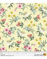 Aussie Friends: Floral Yellow - P&B Textiles AUFR 4372 Y