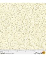 NIWA: Scroll Cream/Gold (Metallic) -- P&B Textiles 4389e - 2 yards remaining