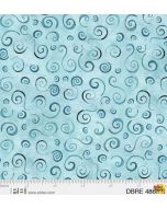 Deja Brew: Coffee Swirls Blue -- P&B Textiles 4868b
