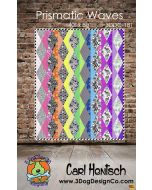 Pattern: Prismatic Waves Quilt Pattern -- 3 Dog Design Company 3ddc-181