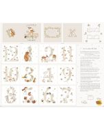 Count on Me: Book Panel (1 yard) - Dear Stella Fabric DNS3311 white